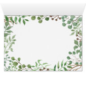 Botanische Vegetation | Leaf | Hochzeit Danke (Innenansicht Horizontal (Unten))