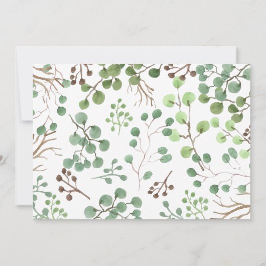 Botanische Vegetation | Leaf | Hochzeit Danke (Rückseite)