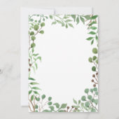 Botanische Vegetation | Leaf | Hochzeit Einladung (Rückseite)