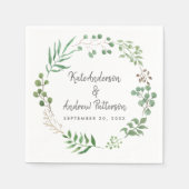 Botanische Vegetation | Leaf | Hochzeit Serviette (Vorderseite)