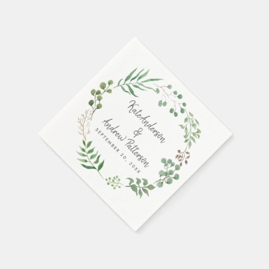 Botanische Vegetation | Leaf | Hochzeit Serviette (Ecke)
