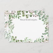 Botanische Vegetation | Leaf | Hochzeitsratgeber Hinweiskarte (Vorne/Hinten)
