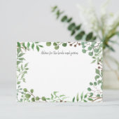 Botanische Vegetation | Leaf | Hochzeitsratgeber Hinweiskarte (Stehend Vorderseite)