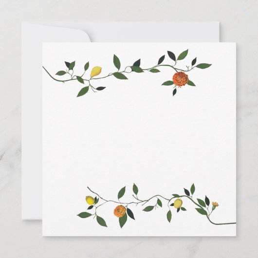 Botanische Vegetation, Lemons Probe Abendessen Ein Einladung (Rückseite)