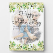 Botanische Vegetation mit Foto Happy Mother Day Fotoplatte (Vorderseite)