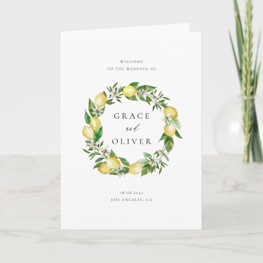 Botanische Vegetation mit Lemons Wedding Theme Programm (Vorderseite)