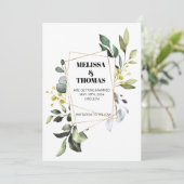 Botanische Vegetation Save the Date Einladung (Stehend Vorderseite)