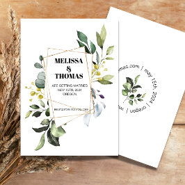 Botanische Vegetation Save the Date Einladung