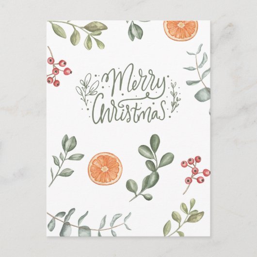 Botanische Vegetation und Orangene Weihnachten (Vorderseite)