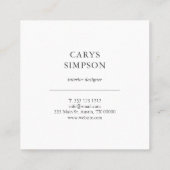 Botanische Vegetation und Sketch modern Quadratische Visitenkarte (Rückseite)