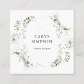 Botanische Vegetation und Sketch modern Quadratische Visitenkarte (Vorderseite)