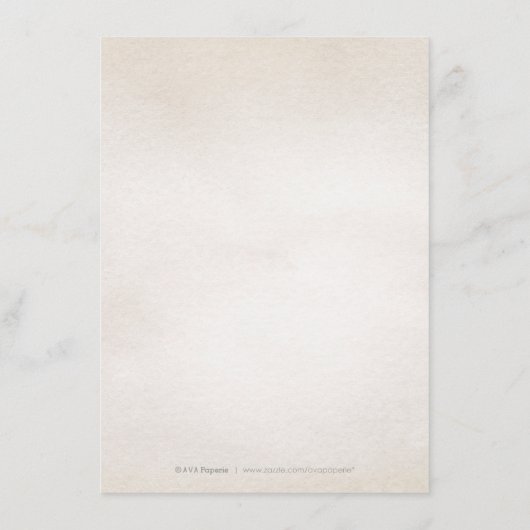 Botanische Vegetation Vintage rustikale Detailkart Begleitkarte (Rückseite)