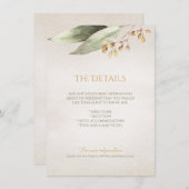 Botanische Vegetation Vintage rustikale Detailkart Begleitkarte (Vorne/Hinten)