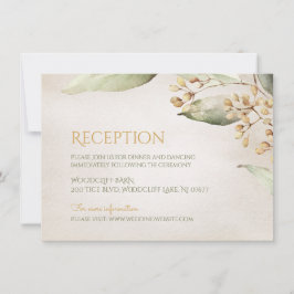 Botanische Vegetation Vintage rustikale Empfang Ka RSVP Karte