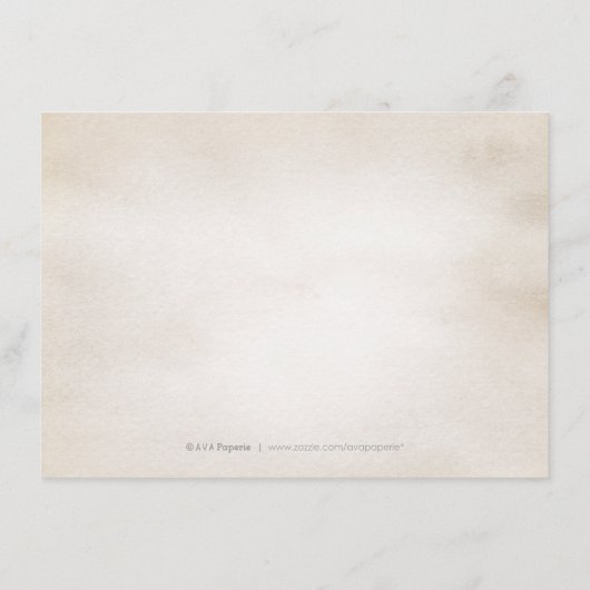 Botanische Vegetation Vintage rustikale Unterkunft Begleitkarte (Rückseite)