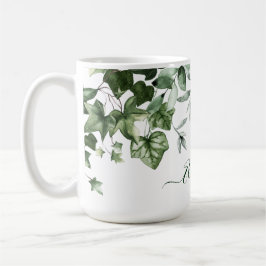 Botanische Vegetation Wasserfarbe Grosse Kaffeetasse