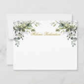 Botanische Vegetation Wasserfarbe Personalisiert Mitteilungskarte (Vorderseite)