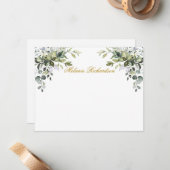 Botanische Vegetation Wasserfarbe Personalisiert Mitteilungskarte (Vorderseite/Rückseite Beispiel)