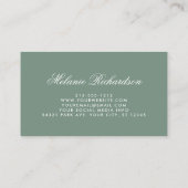 Botanische Vegetation Wasserfarben Goldmedaille Gr Visitenkarte (Rückseite)