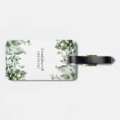 Botanische Vegetation Wasserfarben Ivy Sage Gepäckanhänger (Rückseite horizontal)