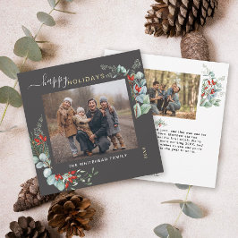 Botanische Vegetation Watercolor Feiertagskarte