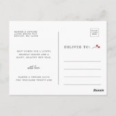 Botanische Vegetation Weihnachts-Foto Postkarte (Rückseite)