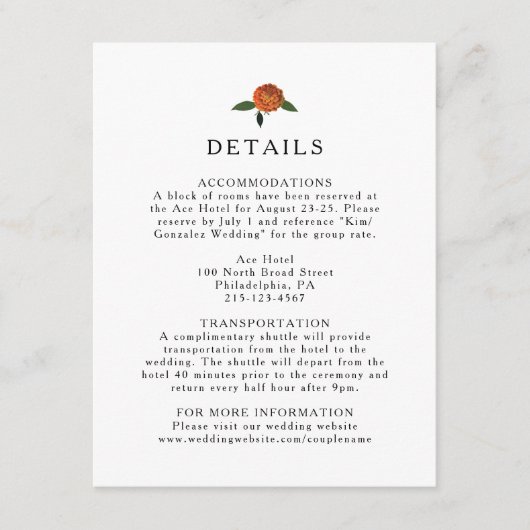 Botanische Vegetation, Zitronen und Marigolds Begleitkarte (Vorderseite)