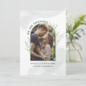 Botanische Verlobung des modernen Fotos Ankündigung (Stehend Vorderseite)