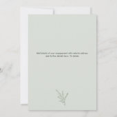 Botanische Verlobung des modernen Fotos Ankündigung (Rückseite)