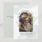 Botanische Verlobung des modernen Fotos Ankündigung (Vorne/Hinten)