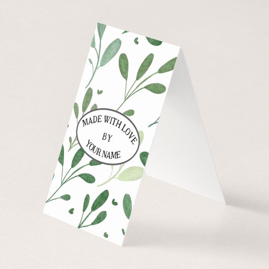 Botanische Vertikale Überklappkarte Visitenkarten (Rückseite)