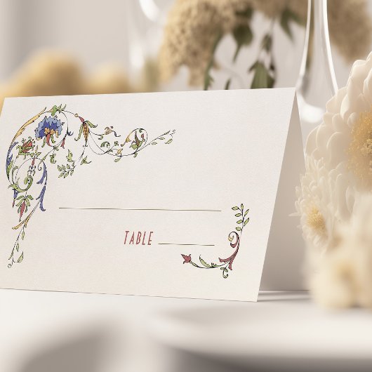 Botanische Viktorianische Hochzeitszeitskarte