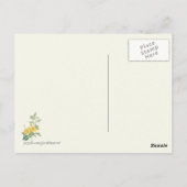 Botanische Vintag-Gelb-Rose-Printwerbung Postkarte (Rückseite)