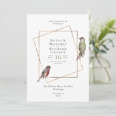 Botanische Vintage Einladung für Rustiker (Stehend Vorderseite)