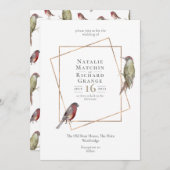 Botanische Vintage Einladung für Rustiker (Vorne/Hinten)