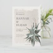 Botanische Vintage Erdtöne Einladung (Stehend Vorderseite)