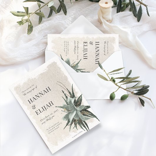 Botanische Vintage Erdtöne Einladung