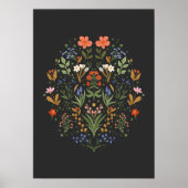Botanische Vintage Frühlingsblüten Poster (Vorne)