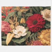 Botanische Vintage-Illustration Fleecedecke (Vorderseite (Horizontal))