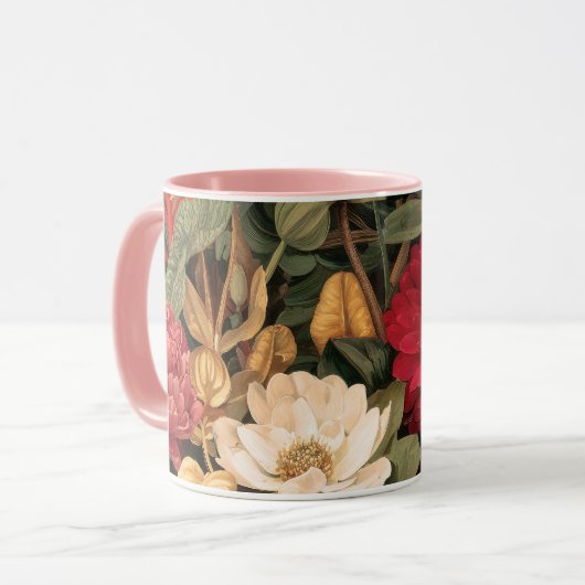 Botanische Vintage-Illustration Tasse (Vorderseite Links)