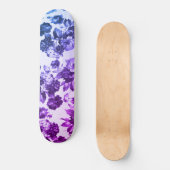 Botanische Vintage lila Gradienten Rose Skateboard (Vorderseite)