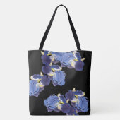 Botanische Vintage lila Tasche (Rückseite)