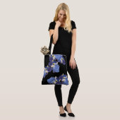 Botanische Vintage lila Tasche (Am Model)