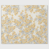 Botanische Vintage-Mohnblumen-Wrap-Papier Geschenkpapier (Flach)