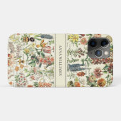 Botanische Vintage Wildblume Personalisiert Case-Mate iPhone Hülle (Rückseite (Horizontal))