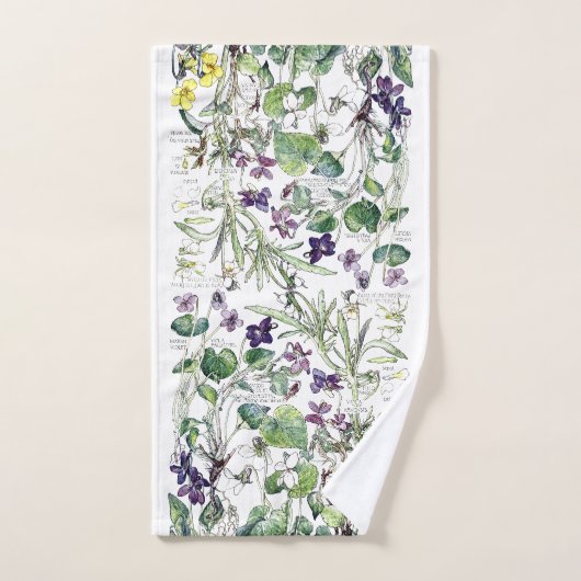 Botanische violette Blumen-Bad-Tücher Badhandtuch Set (Handtuch)