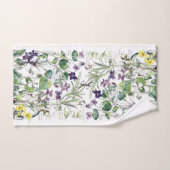Botanische violette Blumen-Bad-Tücher Badhandtuch Set (Handtuch)