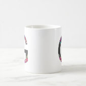 Botanische violette Blüten Letter G Monogramm Kaffeetasse (Mittel)