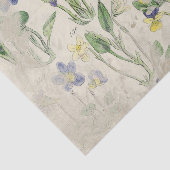 Botanische Violetten Pressierte Blume Vintag Geweb Seidenpapier (Ausschnitt)