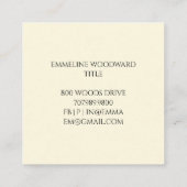 Botanische Visitenkarte (Rückseite)